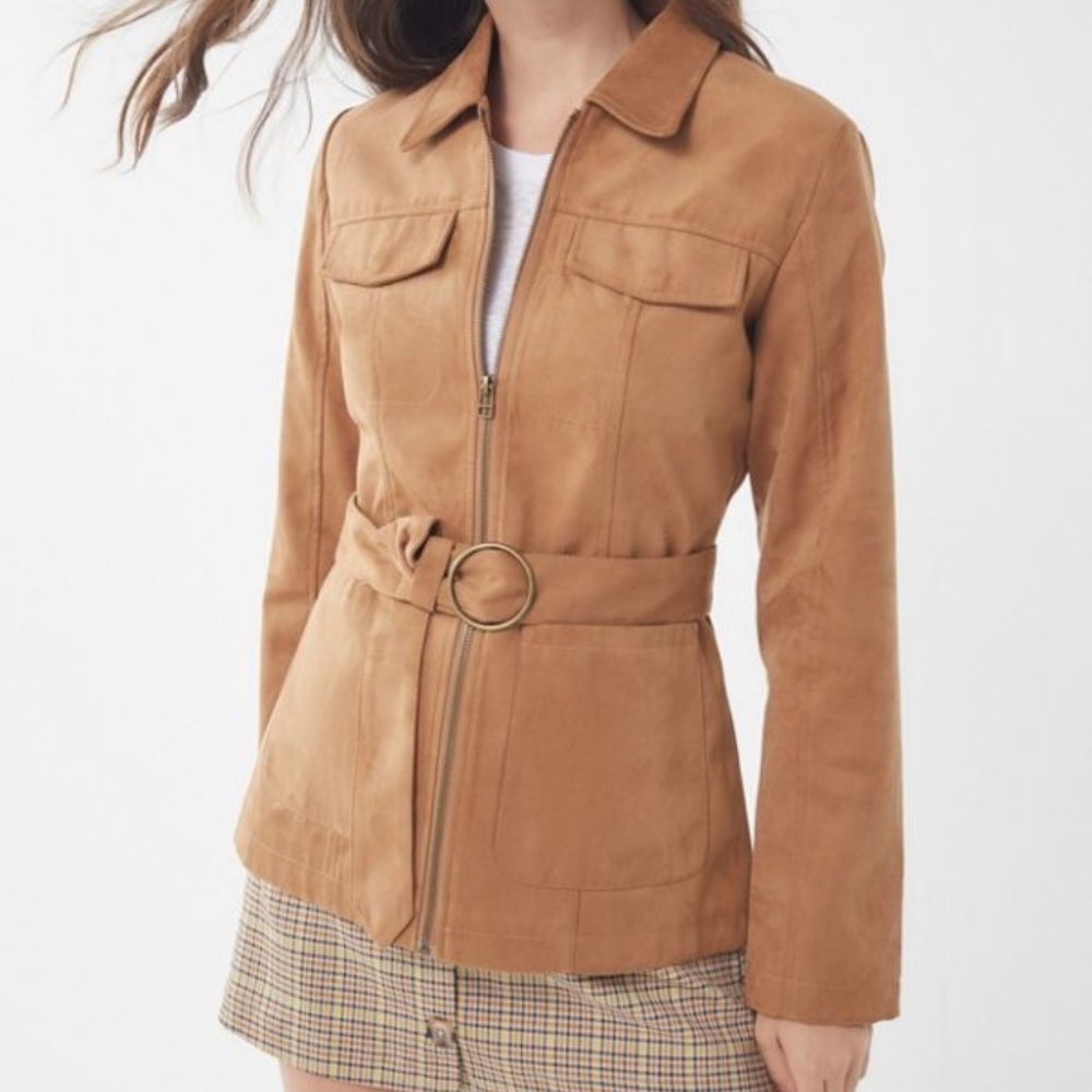 UO Suede Belted Jacket